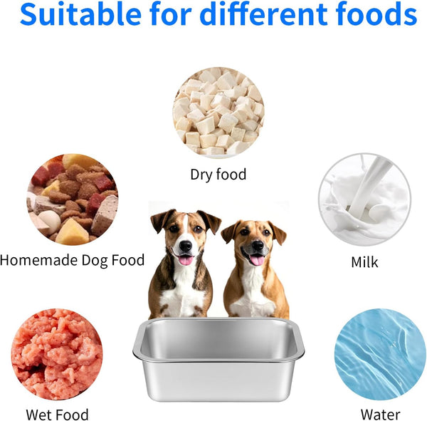Ohtomber 1.25 Gallons Stainless Steel Dog Bowl, Big Pet Water & Food Bowl | No Spilling, Outdoor Feeder Dish Plate, for Indoor & Outdoor Feeding, Fits Big & Extra Large Dogs, Cats & All Pets6
