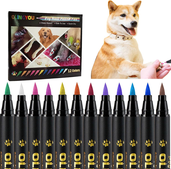 OLINGYOU Dog Nail Polish， Dog Nail Polish Pens Quick Dry-8 Colors, Pet Nail Polish Set for Dogs， DIY Dogs Puppy Nails, Dog Safe Nail Polish Non Toxic, Odorless, Easy to Apply9