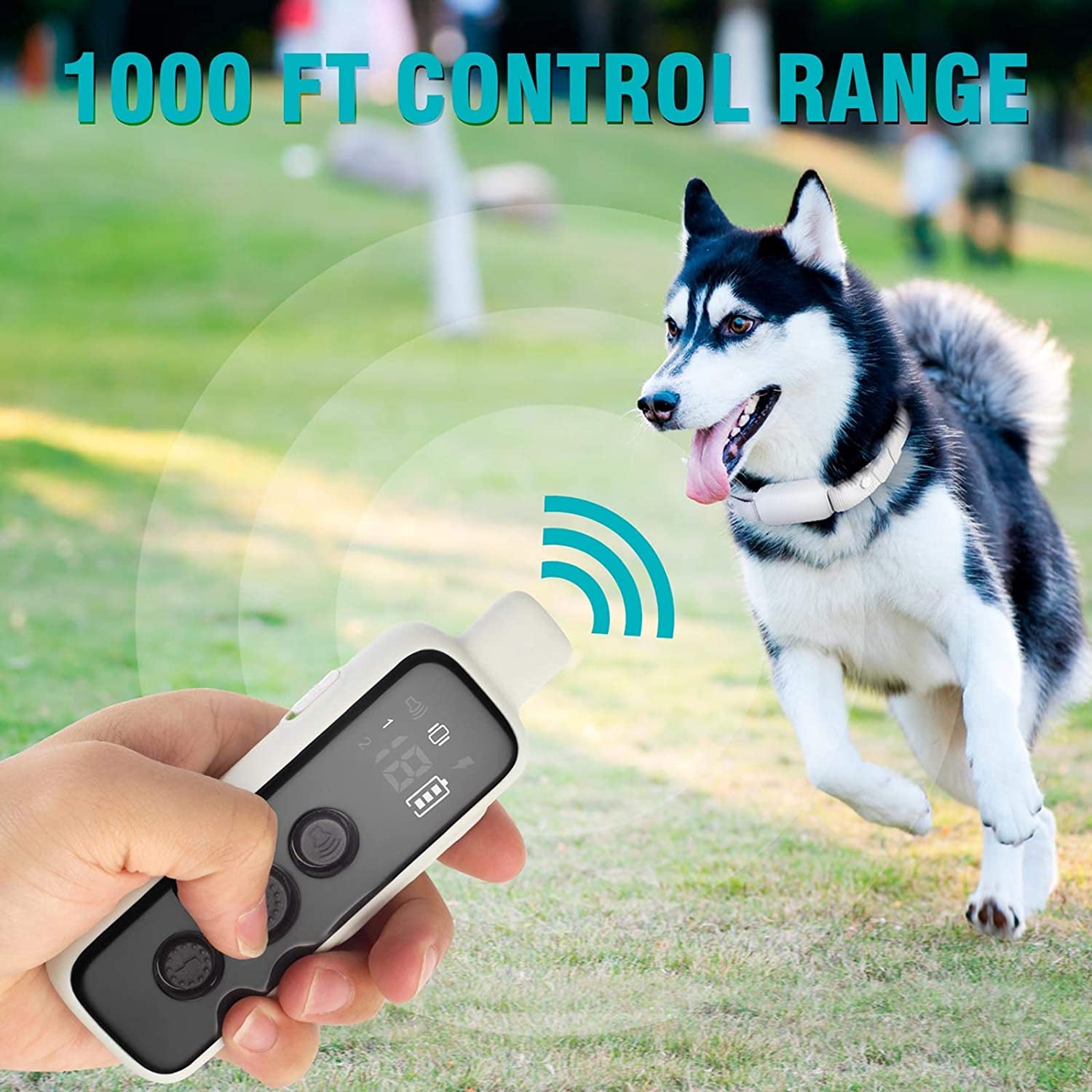 bousnic-dog-shock-collar-for-2-dogs-8-120lbs-waterproof-rechargeable-electric-dog-training-collar-with-remote-for-small-medium-large-dogs-with-beep-vibration-safe-shock-modesgrey