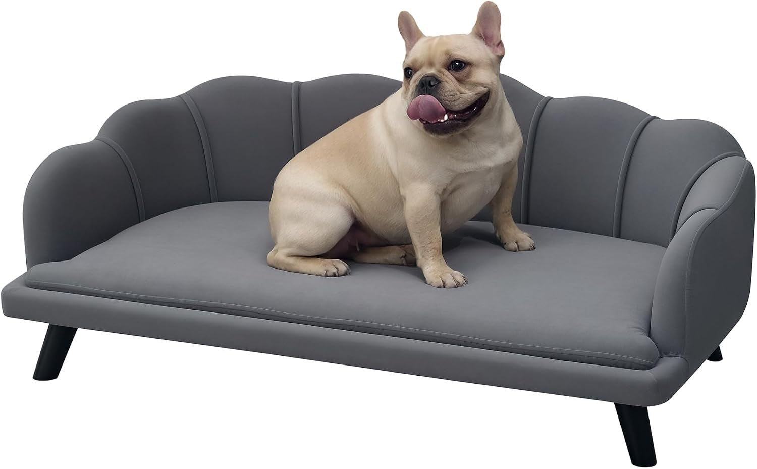 pawhut-velvet-large-dog-couch-with-foam-cushion-for-big-dogs-charcoal-gray-soft-and-cute-puppy-sofa-bed-pearl-design