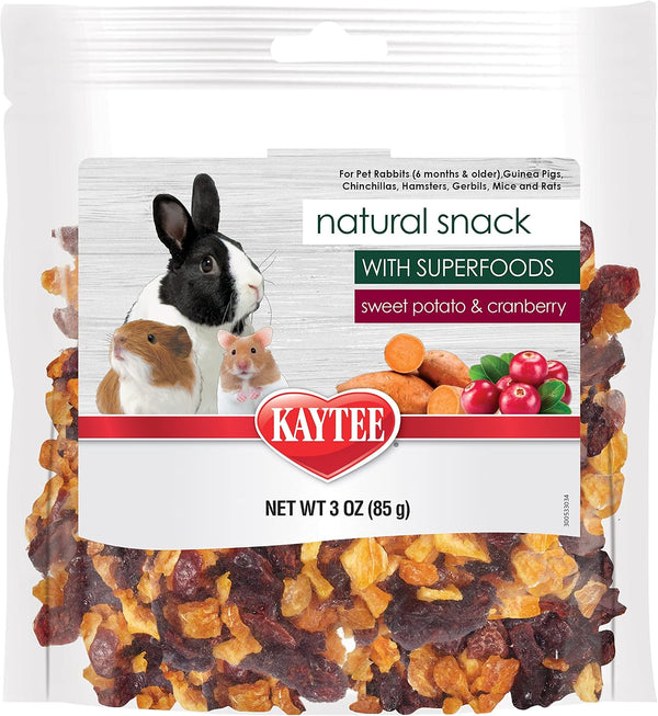 Kaytee Natural Snack with Superfoods for Pet Guinea Pigs, Rabbits, Hamsters, and Other Small Animals, Apple & Carrot, 2.5 Ounces8