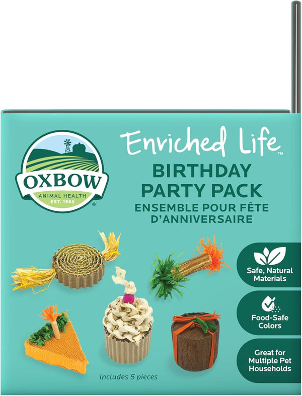 Oxbow Birthday Party Pack, Rabbit & Guinea Pig Toys, Bunny Enrichment Toys | Rabbit Chew Toys, Guinea Pig Enrichment, Guinea Pig Chew Toys, Rabbit Enrichment, Natural Materials, Small Pet Accessories2