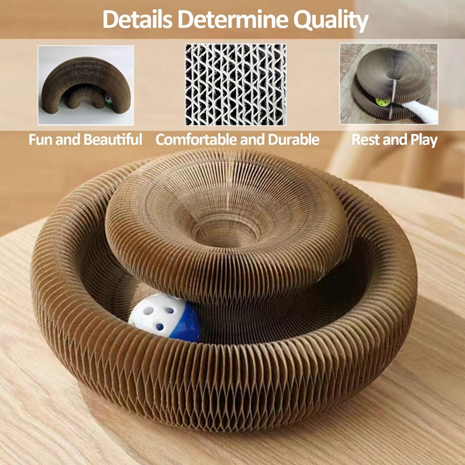 enkman-kitty-kurlz-magic-organ-cat-scratcher-board-cat-ball-adventure-the-ultimate-interactive-mental-physical-exercise-for-indoor-cats-toy