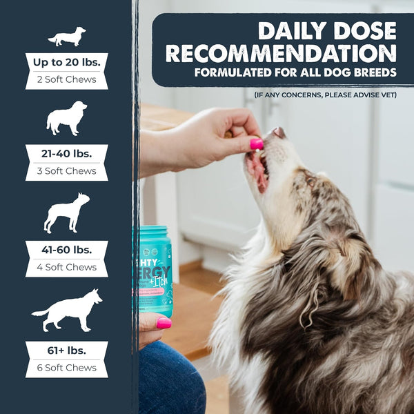 Mighty Paw Dog Allergy Chews, Itch Relief & Immune Support, 120Ct | Bacon Flavor, Supports Normal Immune Health, Seasonal Skin Support, Vet Formulated, Made in USA5