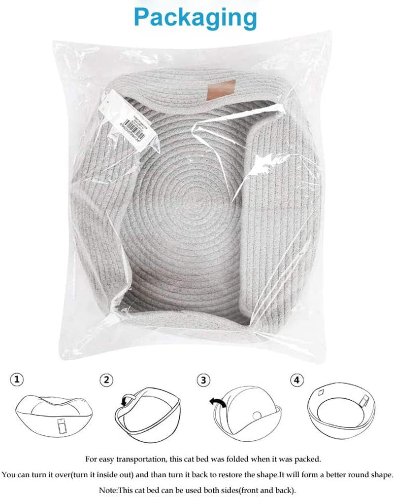 large-cat-bed-basket-round-cotton-rope-woven-calming-rope-bed-sleep-surface-17-7-inches45-cm-cozy-scratching-indoor-pet-bed-for-a-large-cat-or-2-small-cats-fit-up-to-20-lbs-pets-washable-grey