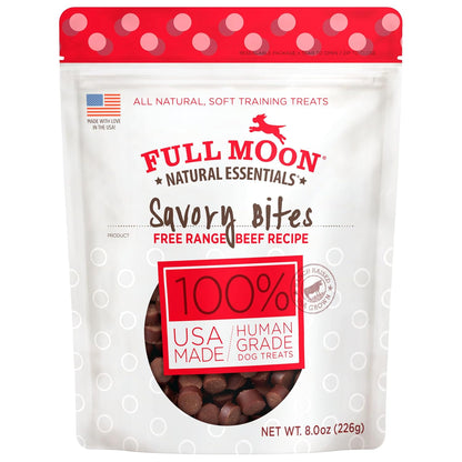 Full Moon® Essential Beef Savory Bites Dog Treats 8 Oz | Human Grade, No Corn, No Wheat, No Soy, Glycerin Free, Made in the USA1