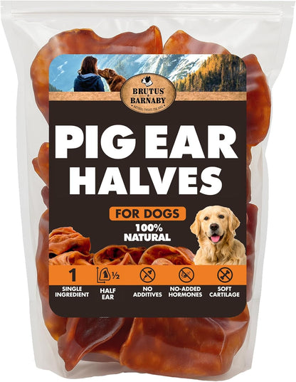 BRUTUS & BARNABY Whole Pig Ears for Dogs, 12 Ct. – All-Natural Single Ingredient Dog Chews, Slow Cooked & Fully Digestible Rawhide Alternative10