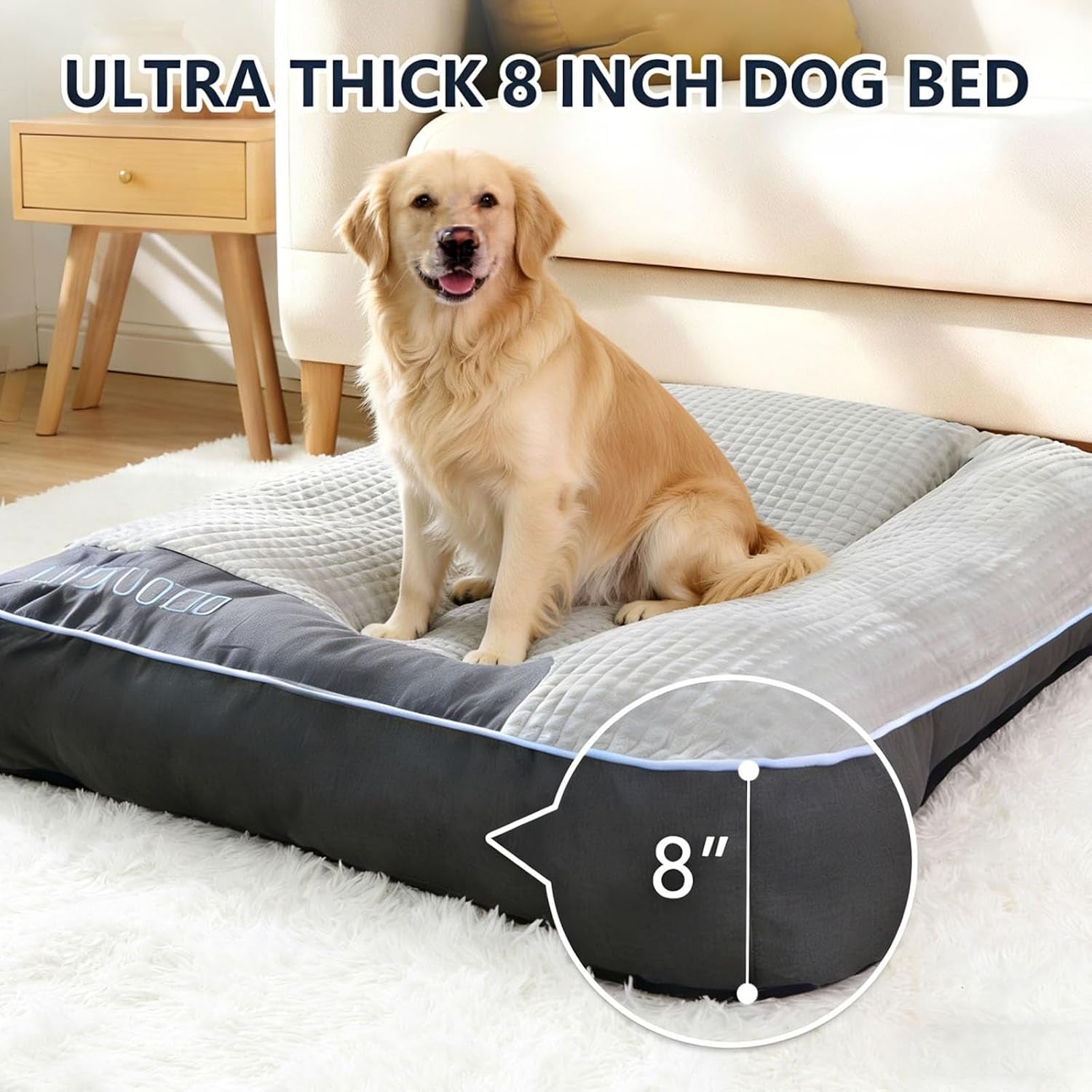 xl-dog-bed-for-large-dogs-up-to-110-lbs-orthopedic-extra-giant-dog-sofa-with-thick-plush-crate-mat-bolster-pillow-fluffy-washable-bed-for-senior-arthritic-dogs-non-slip-bottom-grey-47x37