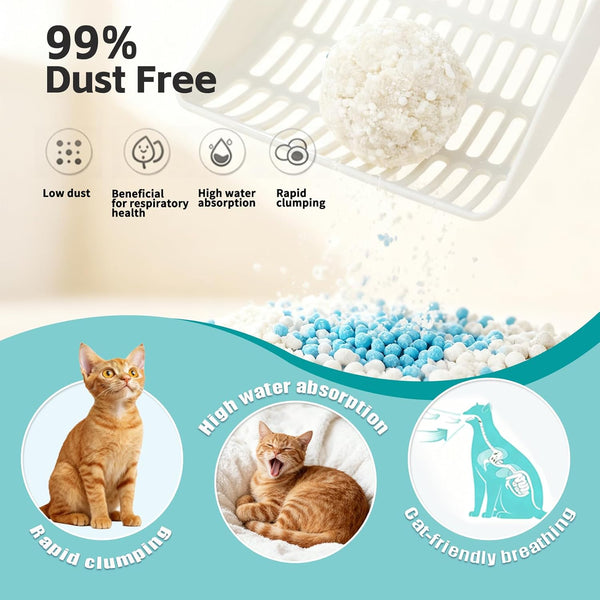 Tapioca Cat Litter, Cassava Cat Litter Odor Control Dust-Free Clumping Litter7