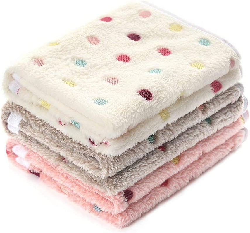 1-pack-3-blankets-super-soft-cute-dot-pattern-pet-blanket-flannel-throw-for-dog-puppy-cat-beige-brown-pink-small