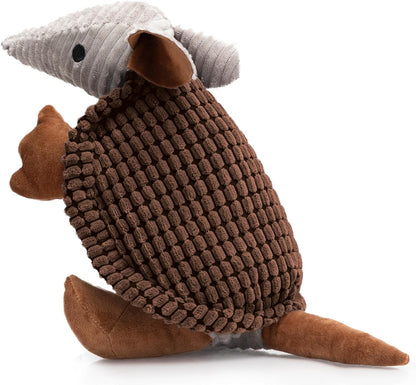 Hollypet Plush Squeaky Armadillo Chew Dog Toy for Small Medium, 8" | Cute Stuffed Armadillo Toy with Unique Grunt Squeaker & Textured Fabric for Teeth Cleaning. Great for Small & Medium Dogs42