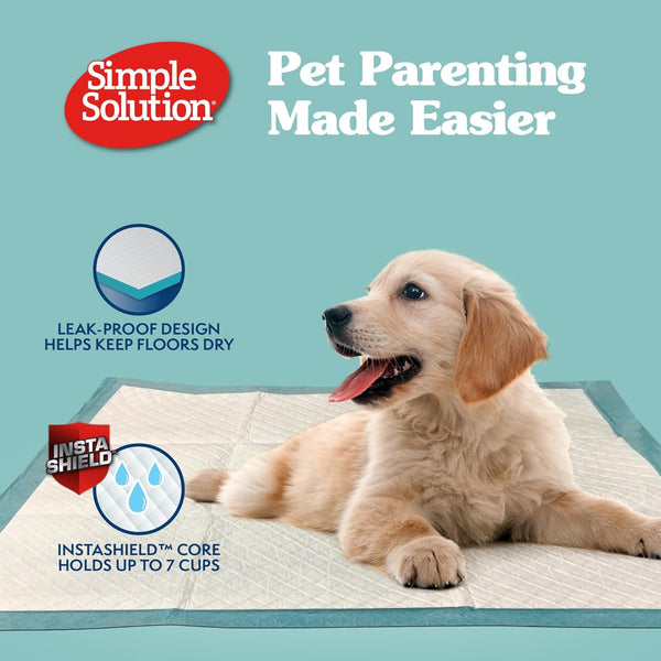 Simple Solution XL Pee Pads for Dogs, Leak Proof Dog Pads, 28X30, 100 Count | Dog Training Pads, Puppy Potty Training, Housebreaking, Disposable Pee Pads, Floor Protection, Indoor Potty, Puppy Essentials6