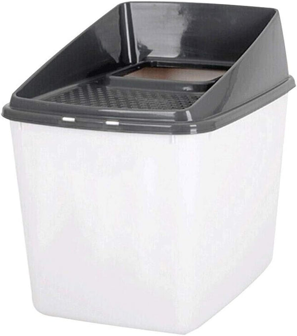 Dog Potty Training Toilet ﻿ Cat Litter Basin Fully Enclosed Large Space Top-In Semi-Enclosed Toilet Pet Supplies for Cats within 20 Kg(Brown)7