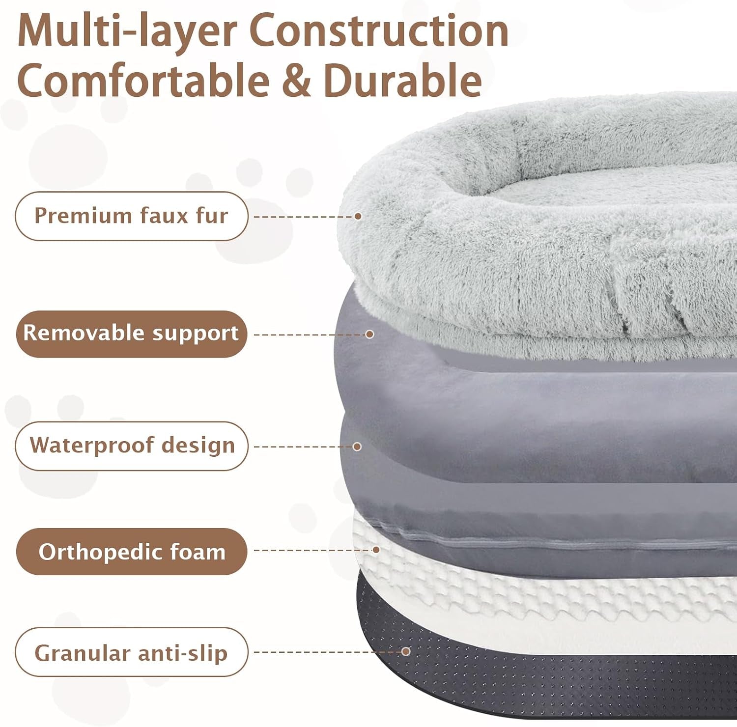 roomtec-human-dog-bed-71x45x12-size-fits-adult-and-pet-washable-giant-people-bed-10-cm-thick-memory-foam-large-oversize-pet-bed-with-plump-pillow-blanket-strap-grey