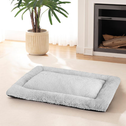 Dog Bed Mat Soft Crate Pad Washable Non-Slip Mattress for Large Medium Small Dogs and Cats Kennel Pad (23'' X 18'', Grey)7