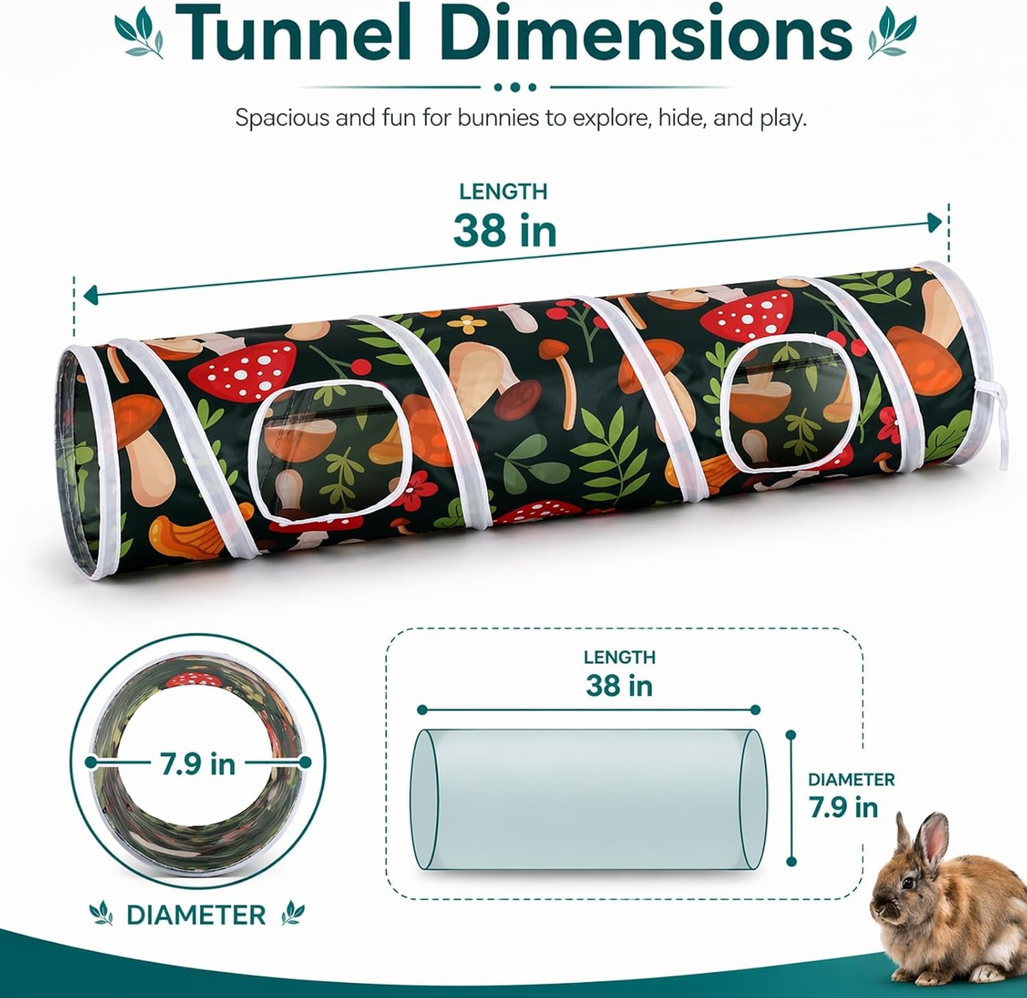 mechpia-rabbit-toys-large-bunny-hideout-tunnel-and-tube-for-rabbit-guinea-pig-chinchilla-ferret-rat