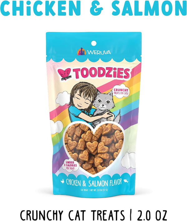 Weruva BFF Toodzies, Chicken and Salmon Crunchy Cat Treats, 2Oz Bag3