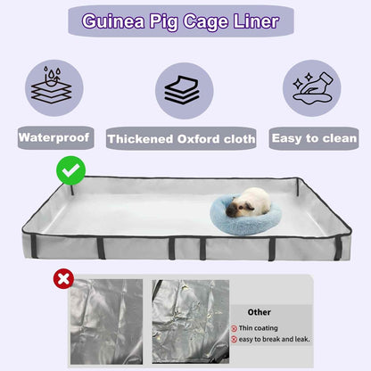 DZWLKJ Guinea Pig Cage Liner Tarp Bottom Waterproof and Washable.Available in 22 Sizes. Base Also for Rabbits, Bunny, Chinchesillas, Hedgehog, Ferrets and Other Small Animals(24X48 Inches)3