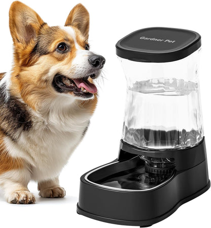 Gardner Pet Automatic Dog Water Dispenser Gravity Stainless Steel Water Waterer Feeder, 100% Bpa-Free Large Capacity Water Feeding Bowls for Medium & Large-Sized Dogs Cats Other Pets -(1 Gallon)8