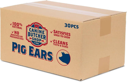 Pig Ears for Dogs, Always USA Made (30-Pack), All Natural, Sourced in USA Pig Ears, Digestible Pork Dog Chew Treat | Slow Cooked & Dried, for Aggressive Chewers, Supports Dental Health, Satisfies Natural Chewing Instinct, Made in the USA1