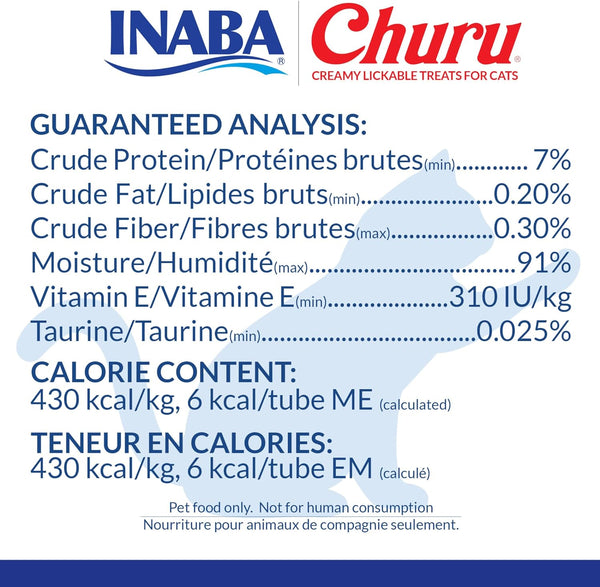 INABA Churu Cat Treats, Lickable, Squeezable Creamy Purée Cat Treat with Green Tea Extract & Taurine, 0.5 Ounces Each Tube, 40 Tubes, Tuna Variety Box8
