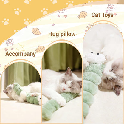 Cat Toys Pillows 3 Pack, 13” Cat Kicker Toys with Catnip Inside, Durable Interactive Cat Toys for Indoor Cats, Soft Kick Sticks for Exercise & Play7