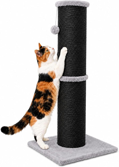 PAWSCRAT 32-Inch Tall Cat Scratching Post, 5.5-Inch Diameter, Sisal, Beige | Natural Sisal Scratching Surface with a Dangling Ball for Indoor Cats, Scratch-Resistant Durable and Protect Your Furniture13