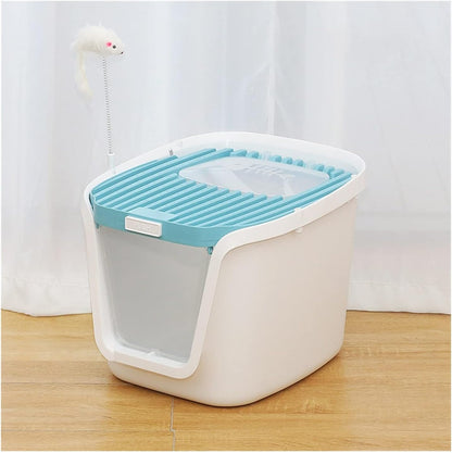 Dog Potty Training Toilet ﻿ Double-Door Cat Litter Box with Scoop and Funny Toys Large Easy Setup, to Clean(C)6