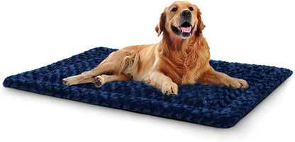 Washable Dog Bed Mat Ultra Soft Dog Crate Pad Comfy Fluffy Pet Kennel Beds Sleeping Mattress for Large Jumbo Medium Small Dogs, 36 X 23 Inch, Gray28