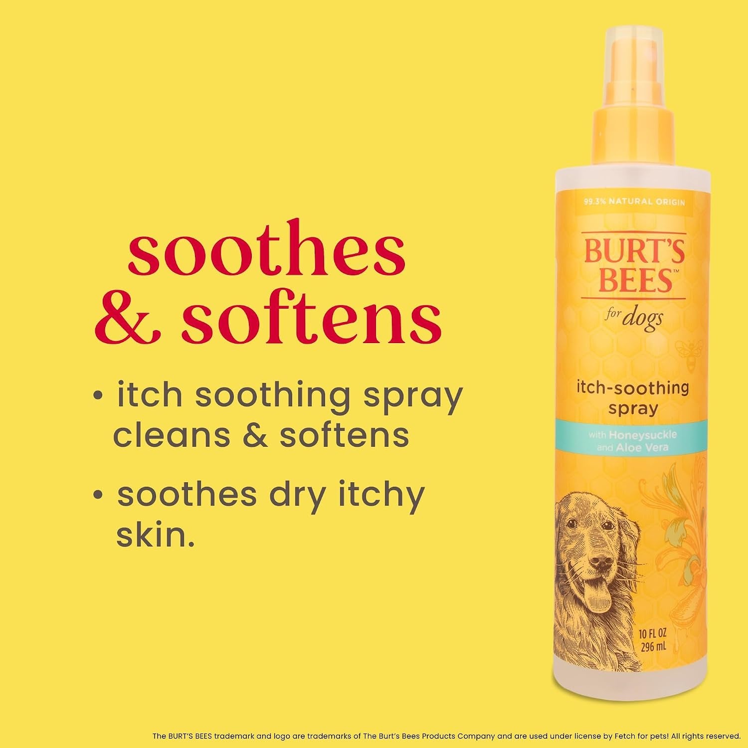 burts-bees-for-pets-anti-itch-dog-spray-with-honeysuckle-and-honey-waterless-grooming-mist-for-dry-flaky-skin-dog-itch-relief-between-baths-natural-origin-coat-care-for-dogs-10-fl-oz