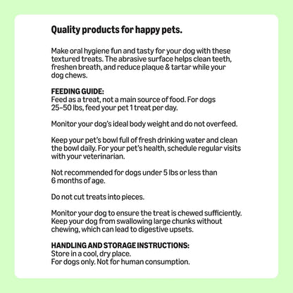Amazon Basics Dental Dog Treats to Help Clean Teeth & Freshen Breath for Medium Dogs, Unflavored, per Pack: 36 Count, 2.25 Pounds (Previously Wag)8