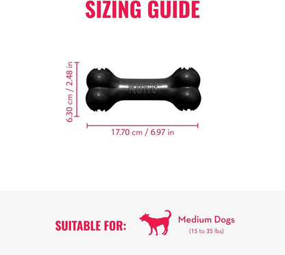 KONG - Extreme Goodie Bone - Kong'S Most Durable Natural Rubber Dog Bone for Power Chewers - Black - for Medium Dogs4