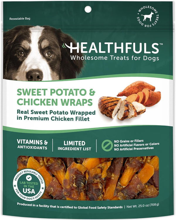 Healthfuls Chicken Wrapped Sweet Potato Dog Treats, 16Oz1