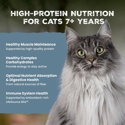 Blue Buffalo Wilderness with Chicken Natural High-Protein Grain-Free Dry Food for Adult Cats 7+, Real Chicken First, Antioxidant-Rich Lifesource Bits Support Immunity in Senior Cats, 5 Lbs.5