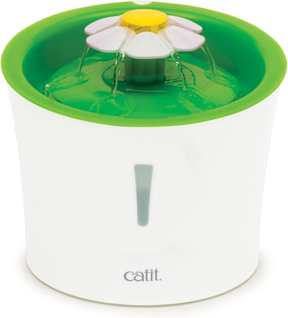 Catit Flower Fountain with Triple Action Filter, Cat Drinking Water Fountain, 3 L, Green | Cat Drinking Water Fountain11