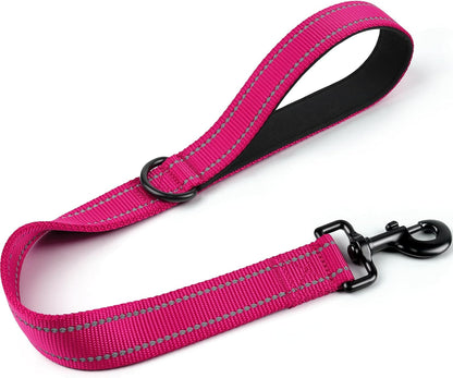 Joytale Short Dog Leash for Close Control & Training, 18", Black | Padded Comfort Handle, Reinforced Nylon Webbing, Secure Metal Clip, for Busy Streets & Heel Training8