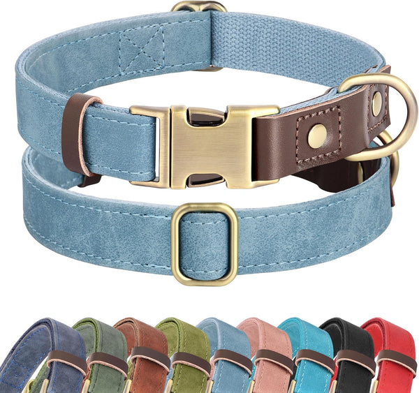 Didog PU Leather Dog Collar for Small Dogs Puppy, Soft Lining, Green S | All-Day Comfort for Daily Walks and Backyard Play, Quick Release Metal Buckle for Easy on & Off, D-Ring for Leash, Easy Clean21