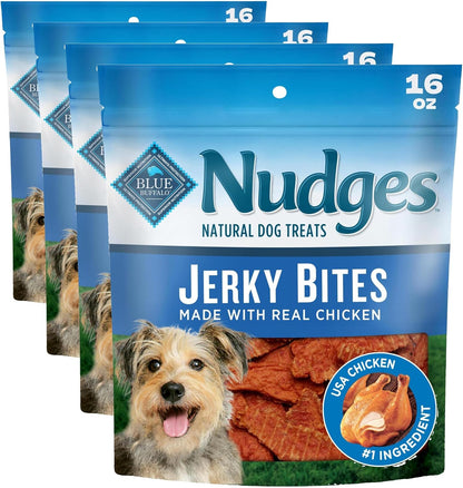 Blue Buffalo Nudges Chicken Jerky Bites Natural Dog Treats, Tender & Meaty Dog Snacks, Healthy Reward or Training Treat, Made in the USA with Real Chicken, No Artificial Preservatives, 16 Oz.19