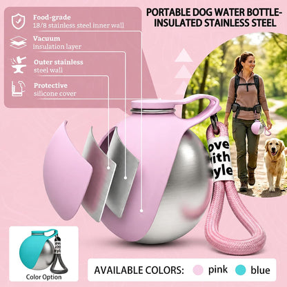 Portable Pet Water Bottle & Collapsible Dog Bowls Spill Proof Water Dispenser Cat Food Container & Dog Treat Holder, Small Size Pet Supplies Travel Accessories for Puppy7
