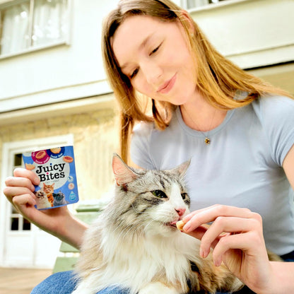 INABA Juicy Bites Chewy Cat Treats, Scallop Crab Flavor, 18Ct | Immune Support, Antioxidant Support, 71% Moisture, 15 Calories, Training Treat, 18 X 0.4 Oz Pouches4