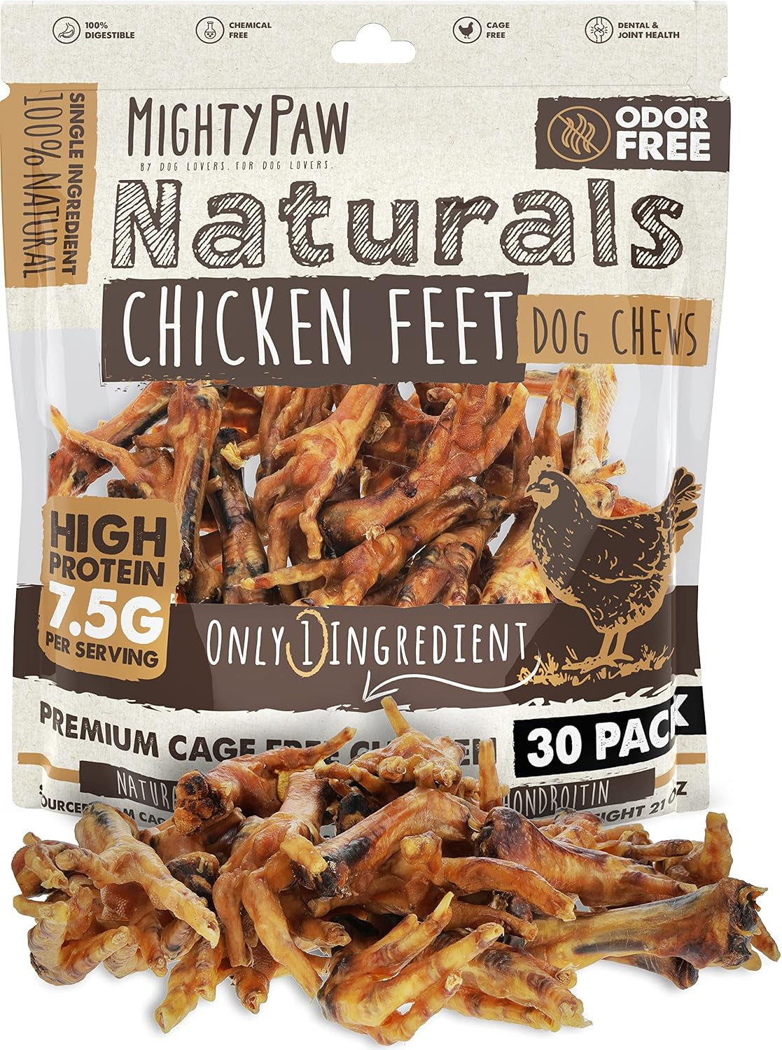 mighty-paw-naturals-chicken-feet-dog-treats-single-ingredient-30-pack-high-protein-glucosamine-chondroitin-supports-joint-health-for-puppies-slow-dried-grain-free-low-odor
