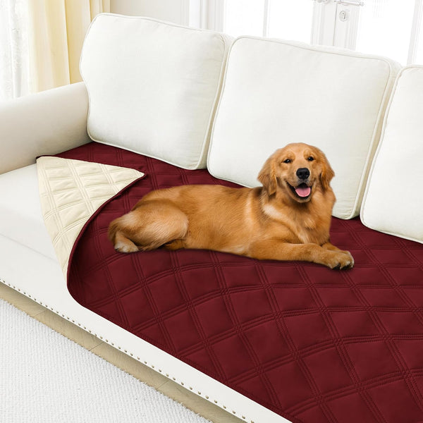Smiry Waterproof Dog Bed Cover, Reversible Pet Blanket for Sofa Couch | Soft Washable Dog Blanket, Leakproof Couch Cover for Dogs Cats & Furniture Protection, 52X82, Grey/Dark Grey20