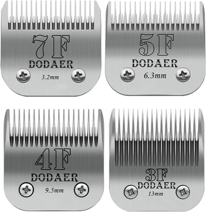 7FC Dog Grooming Ceramic Blades,Compatible with Andis,Oster A5,Wahl KM10 | Size 7FC Detachable Ceramic Blade 1/8-Inch 3.2MM Cut Length,3 Pack10