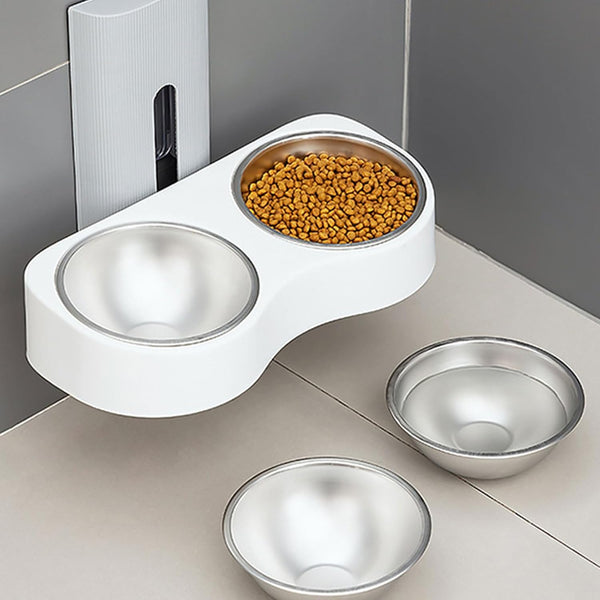 Wall Mounted Cats Bowl Large Capacity Pet Feeding Bowl Cats Feeding Drinking Bowl Feeding Bowl Height Adjustable5