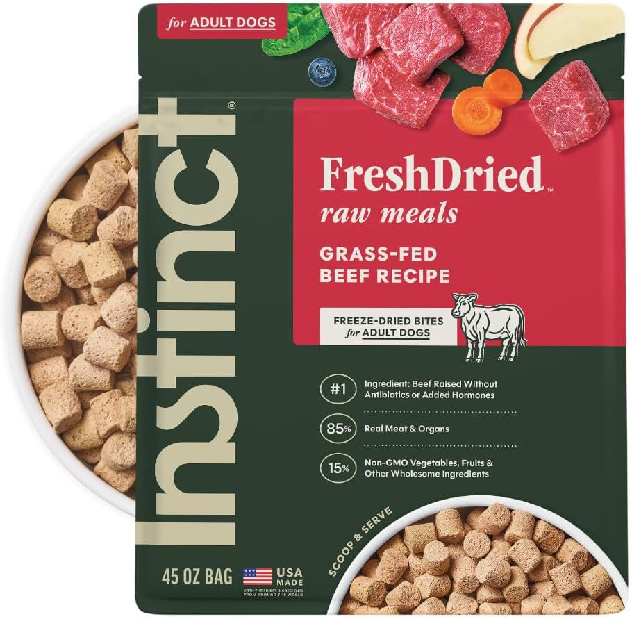 instinct-freeze-dried-meals-freshdried-bites-natural-dog-food-grain-free-grass-fed-beef-25-oz-bag
