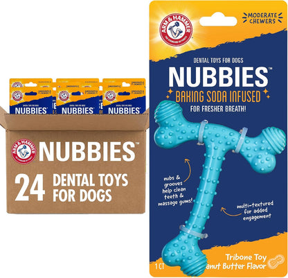 Arm and Hammer Nubbies T-Bone Dental Dog Chew Toy with Peanut Butter Flavor, TPR Nubs Clean Teeth and Gums, Durable Nylon Chew for Aggressive Chewers, Helps Reduce Plaque and Tartar19