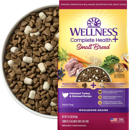 Wellness Complete Health+ Adult Dry Dog Food with Freeze Dried Wellbites, Wholesome Grain Kibble+, Natural, Chicken and Oatmeal Recipe, 4 Lb Bag12