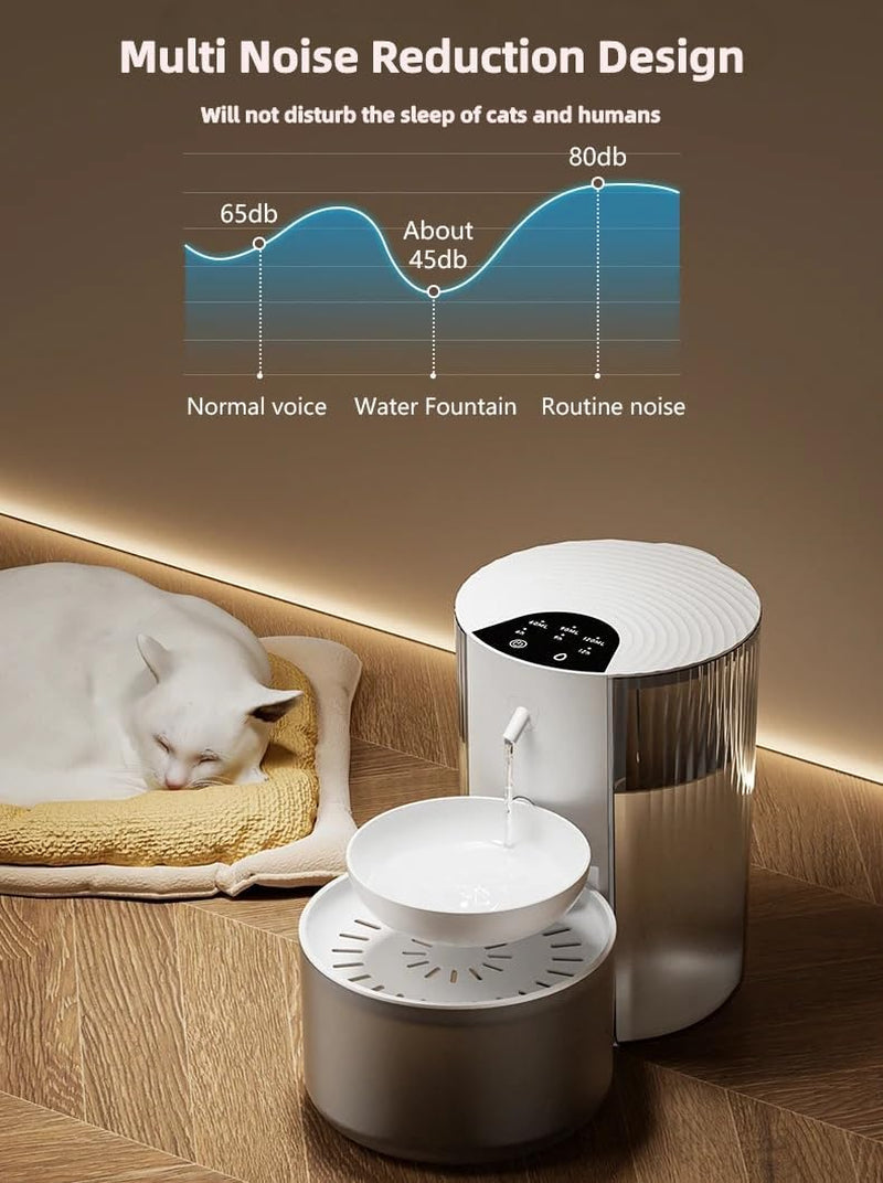 filterless-cat-water-fountain-3-5l-118oz-wastewater-separation-no-filter-stainless-steel-bowl-quiet-pet-water-fountain-for-cats-dogs-dispenser-wireless-automatic-water-fountains