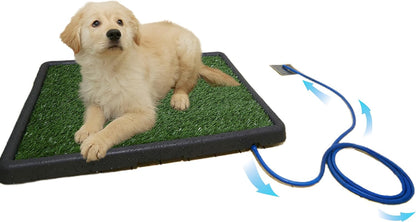 Nesightion——Dog Toilet That Can Drain Water, Dog Urinal.25 * 20 * 2 in | Includes a 6.6-Foot Drainage Pipe That Allows Pet Urine to Flow Away Directly, Saving the Owner'S Time7