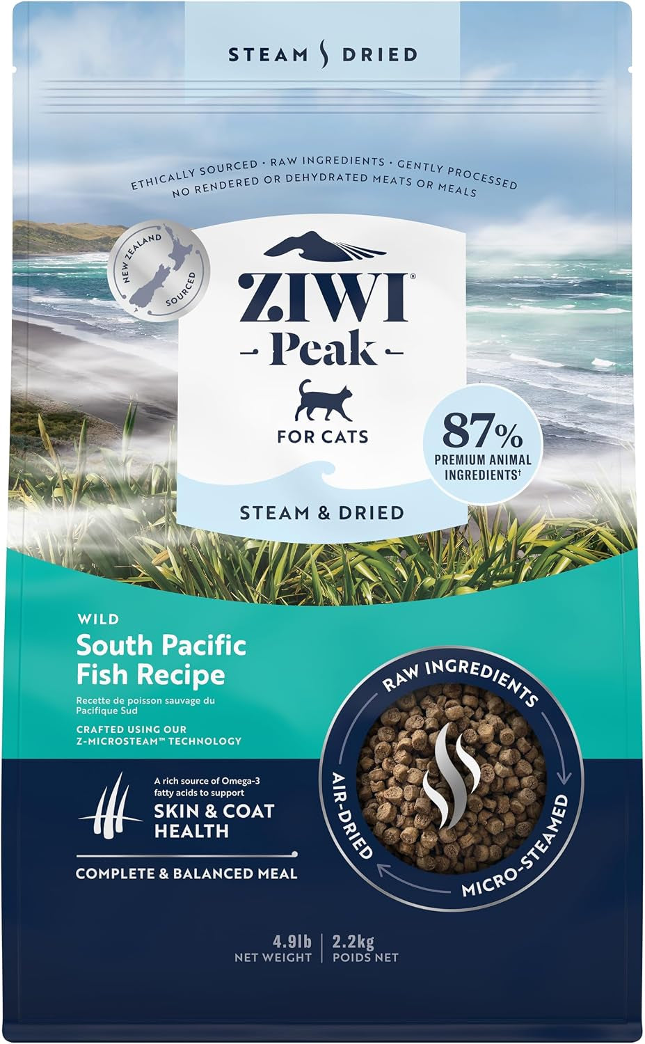 ziwi-peak-steam-dried-cat-food-cage-free-chicken-w-whole-mackerel-high-protein-skin-coat-health-low-carb-for-all-life-stages-28-8oz